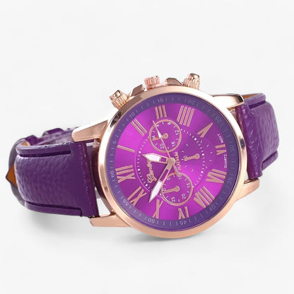 Skanto | Camille Women's Waterproof Leather Strap Watch 42mm