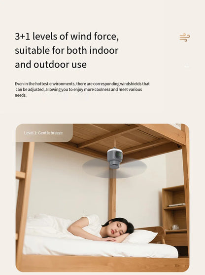 12000mAh Portable Ceiling & Camping Fan – Outdoor Tent Air Circulator and Cooling Ventilator | Kalsten