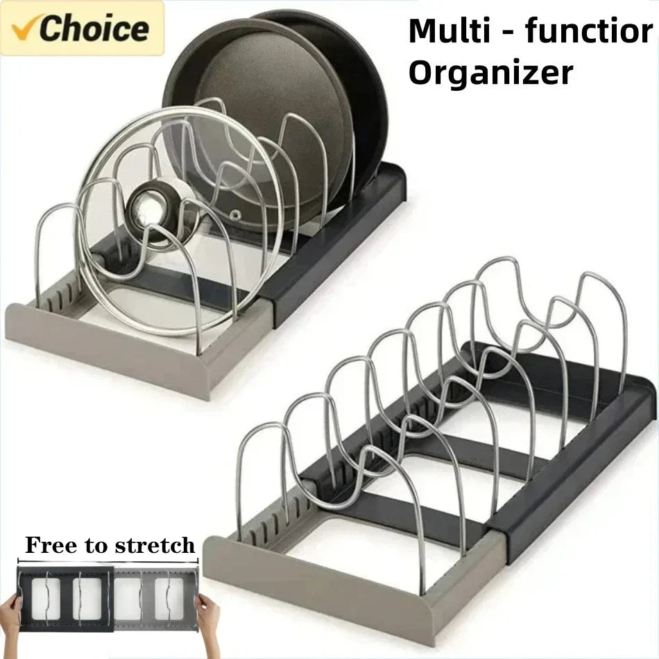 Extendable Pot Lid Holder & Pan Organizer | Karnz