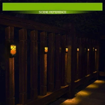 BowLift | Solar-Torch FlammaLuce | 96 LED Flame Light | IP65 Waterproof | Garden Wall Lamp with Grid Design