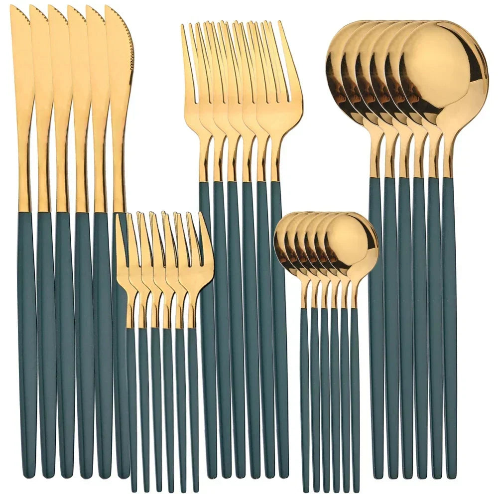 Skanto | RoyalMirror – Luxury Gold Cutlery Set