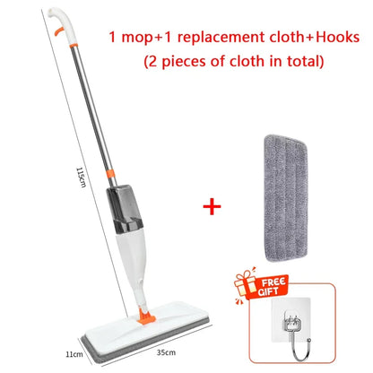 Skanto | Sprayvia Spray Mop with Microfiber Head | 360° Swivel Joint | Flat Mop System | Reusable & Eco-Friendly