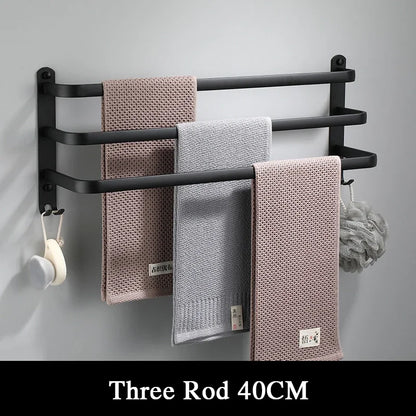 Skanto Towel Holder - Black Aluminum | Screw Mount Skanto