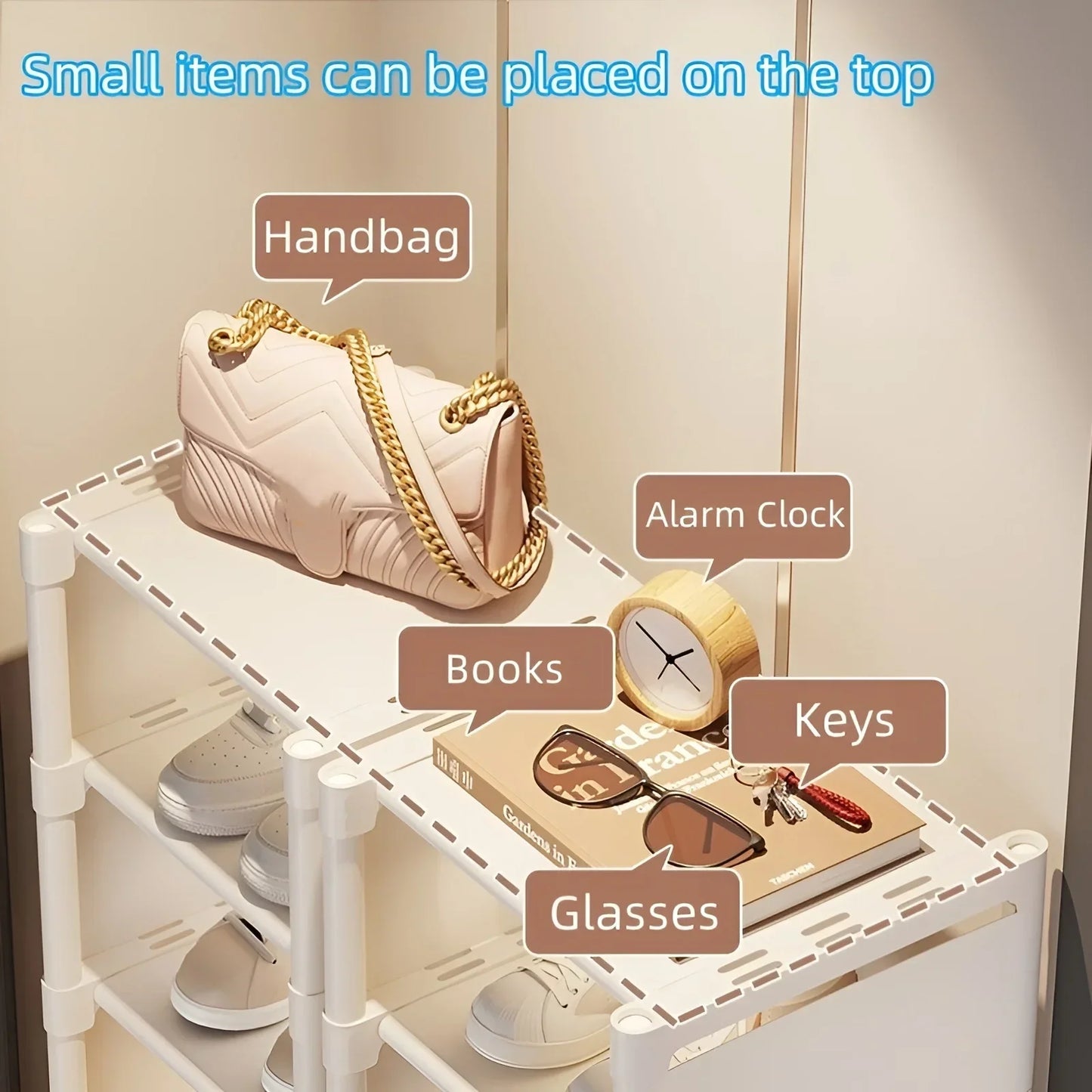 BowLift | Space-Saving Metal Frame Shoe Rack with 6/8 Layers – Liora