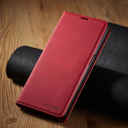 Skanto | Samsung Case: Magnetic Leather Case for Stylish Protection