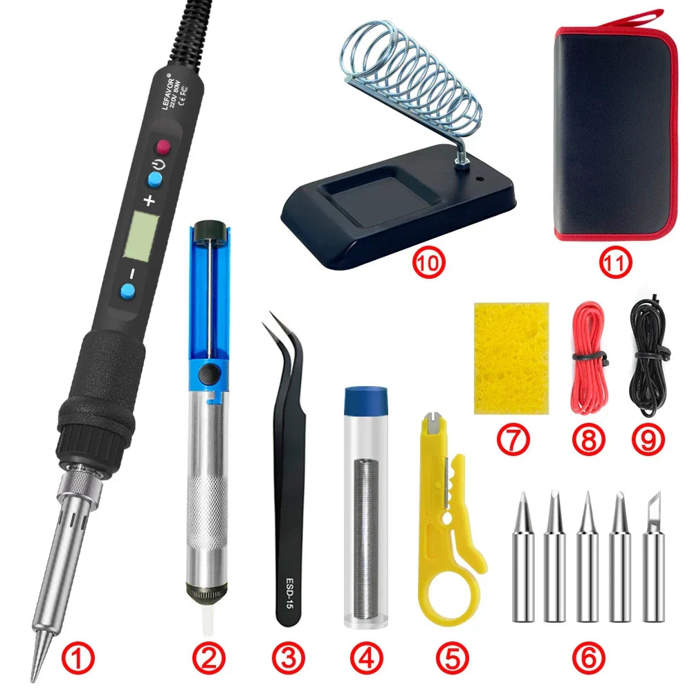 Skanto | Digital Display 80W Soldering Iron Kit with Adjustable Temperature – Fusion