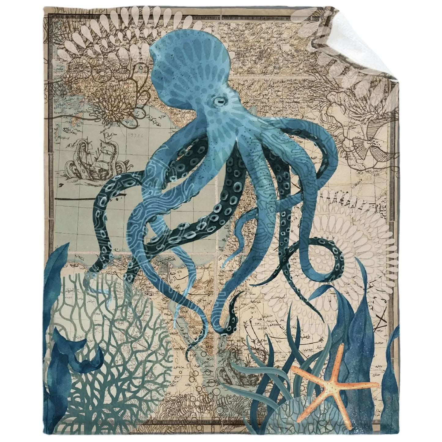 BowLift | Sea Life Ocean Throw Octopus Blanket