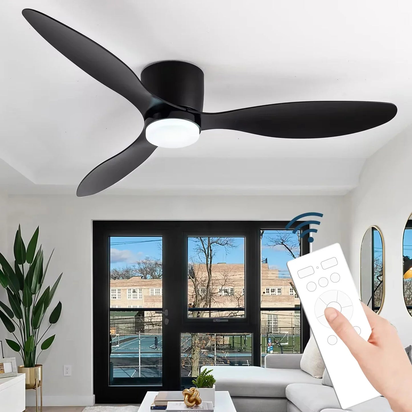 Skanto | Scandinavian Design LED Ceiling Fan with Light