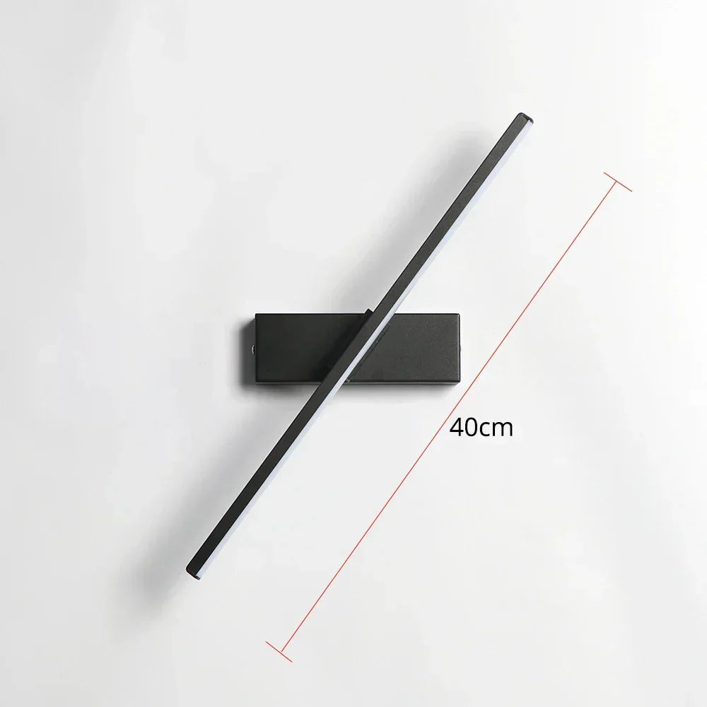 Modern, rotatable bedside lamp – Adjustable LED wall fixture