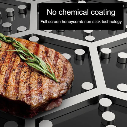 Skanto | Tri-Ply 316 Stainless Steel Wok Pan with Double-Sided Honeycomb Pan - Suitable for All Stoves