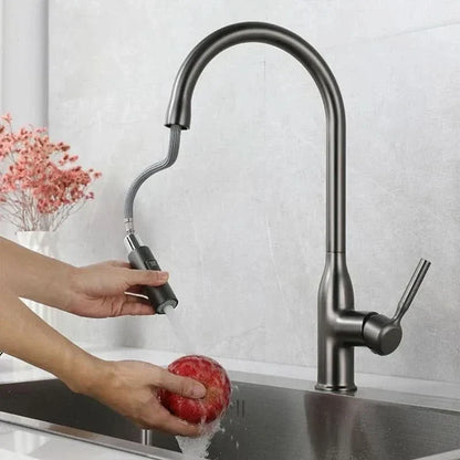 BowLift | Stainless Steel Kitchen Faucet with Pull-Out Sprayer