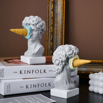 BowLift | David Figurine with Ice Cream Home Decoration Sculpture