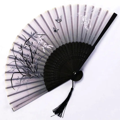 Traditional Japanese Style Floral Hand Fan | Bowlift