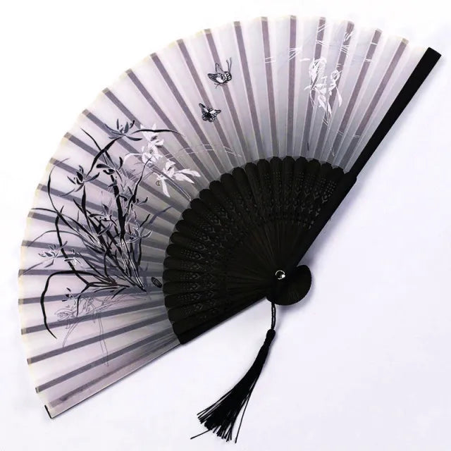 Traditional Japanese Style Floral Hand Fan | Skanto