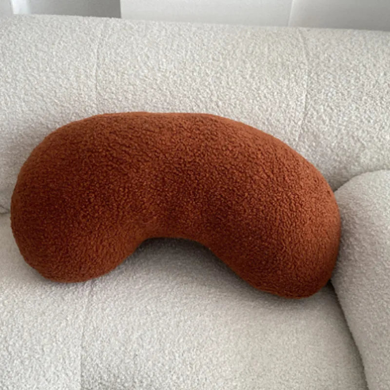 Nordic Bouclé Abstract Cushion – Minimalist Plush Pillow | Bowlift