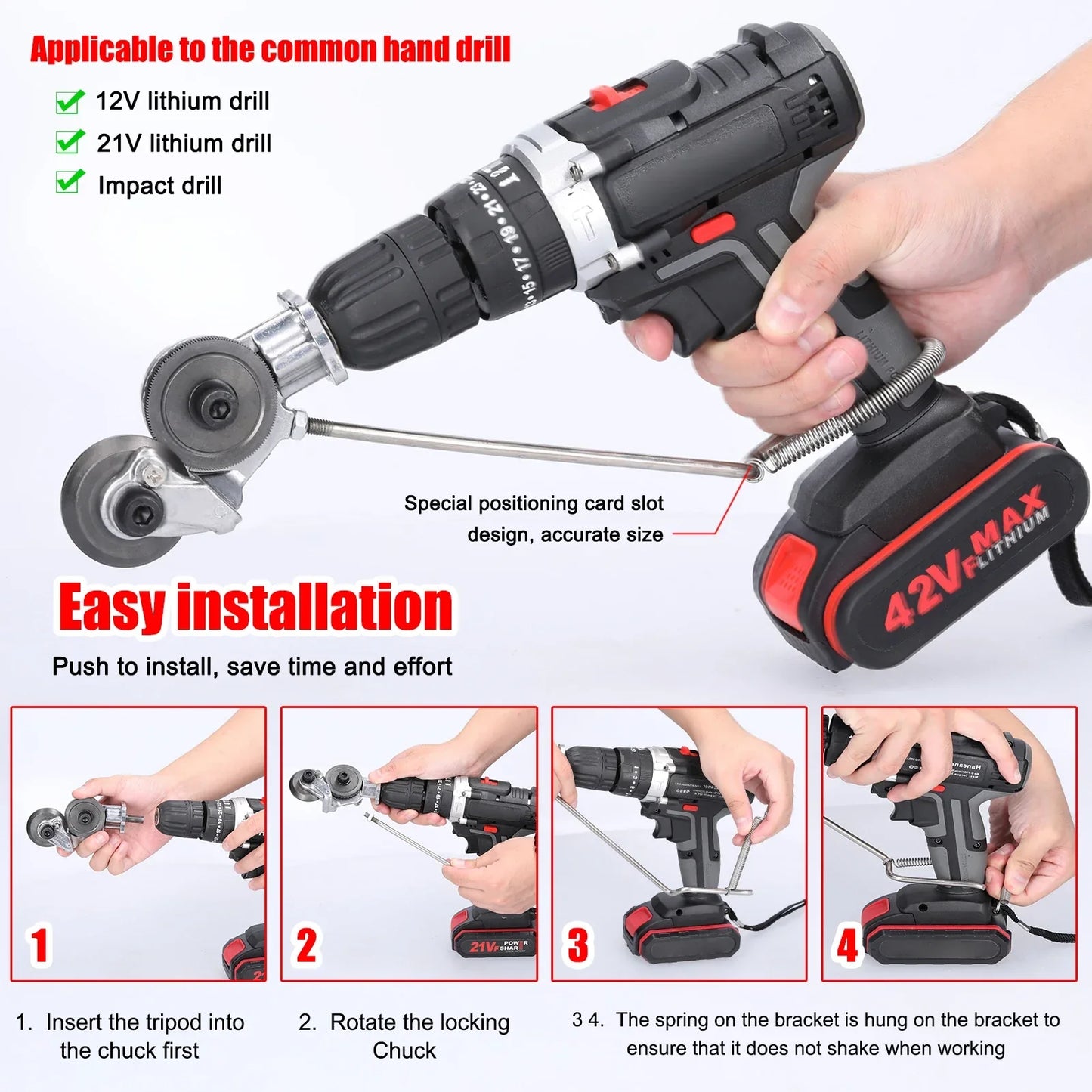 BowLift | Double Headed Electric Drill Plate Cutter