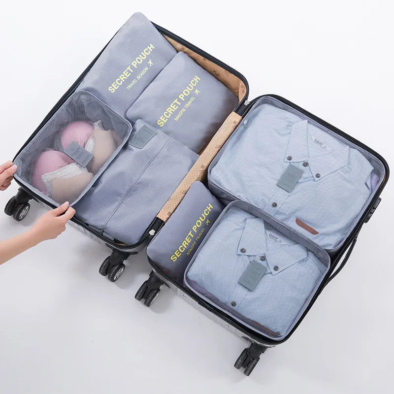 Karnz | TRAVORO Packing Cube Set | 6-piece | Waterproof & Extra Volume | Suitcase Organizer for Men