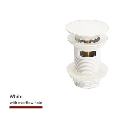 Drain screw with push-down popup – brass | 11 colors | With or without overflow Bowlift