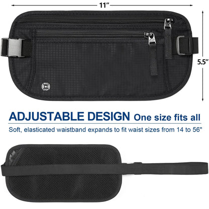 Skanto | SafeTraveler Waist Bag | RFID Protection | Hidden Security Pocket | For Men & Women