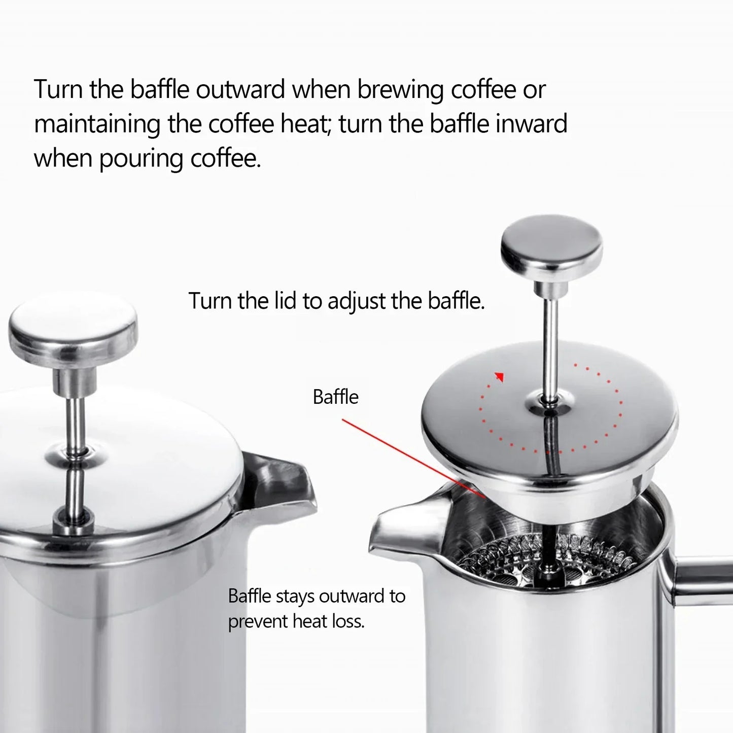 Brehn | Stainless Steel French Press Coffee Machine