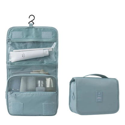 BowLift | Travel toiletry bag for hanging | 6 compartments & moisture compartment | Compact & versatile | Water-repellent polyester