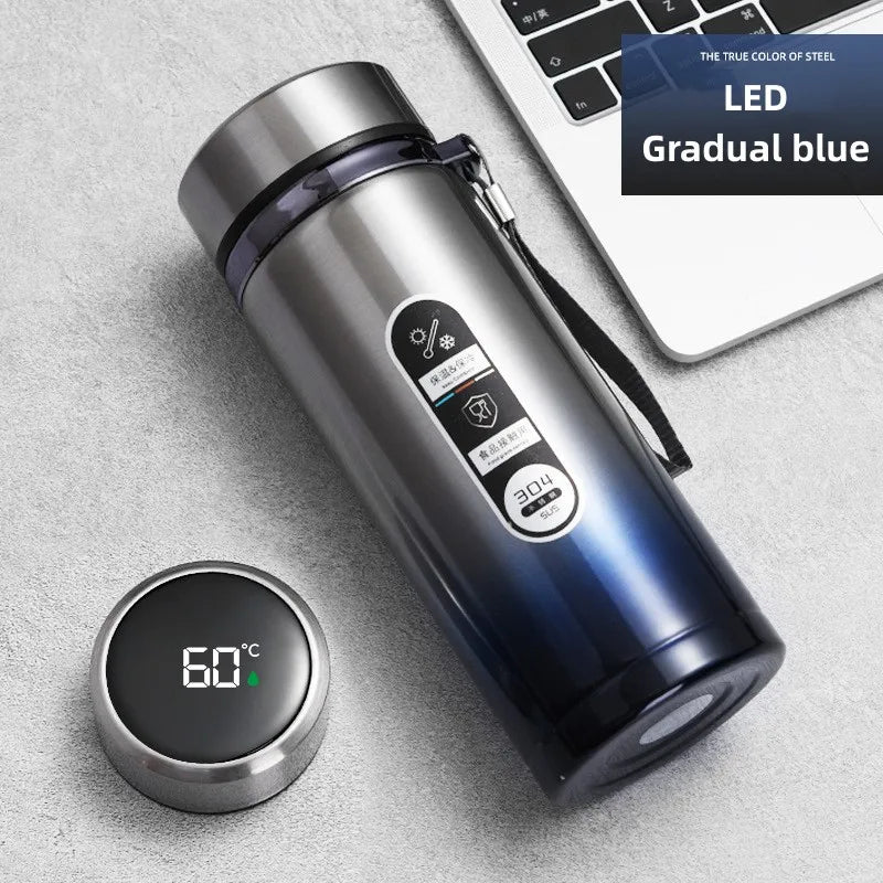 Skanto | TempraBottle – Smart Thermos Bottle with LED Temperature Display (800ml–1L)