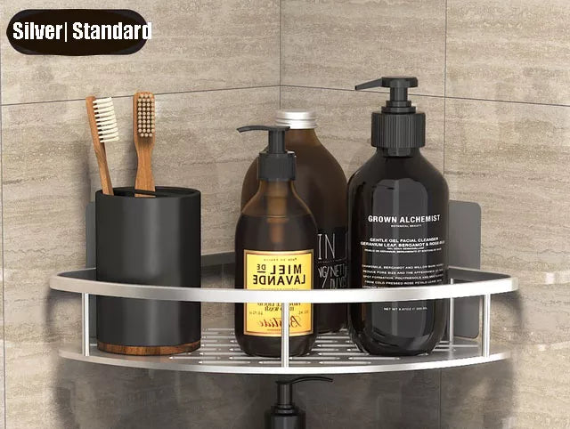 BowLift | Stylish & Practical No-Drill Shower Corner Shelf – Space-Saving Bathroom Storage Rack