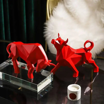 BowLift | ToroArte Bull Sculpture | Nordic Design | Resin Figure Modern | 35 cm / 26 cm