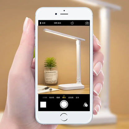 6000mAh rechargeable LED table lamp USB 3-color steplessly dimmable desk lamp Touch foldable eye-caring reading night light