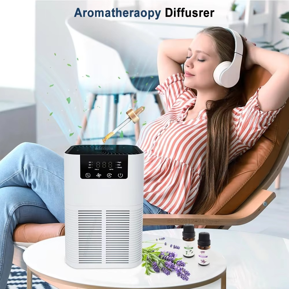 Skanto | Compact Air Purifier with HEPA Filter, Aromatherapy, and Quiet Operation