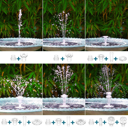 BowLift | Solavera Solar Fountain Pump 6.5W | With LED & 5000mAh Battery | 16 Nozzles | For Pond & Garden
