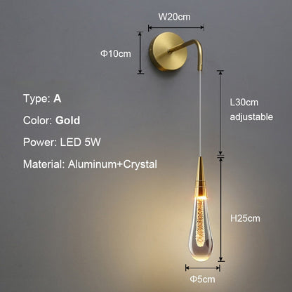 Brehn | Luxurious Raindrop Wall Lamps