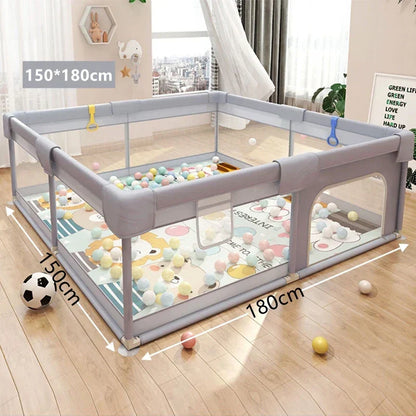 Large Baby and Toddler Playpen - Safe Foldable Play Area for Indoor and Outdoor | Skanto