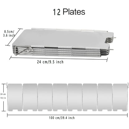 BowLift | WindShieldX Camping Windshield | Foldable & Ultralight | Stainless Steel | For Gas Cookers & Outdoor Cookers