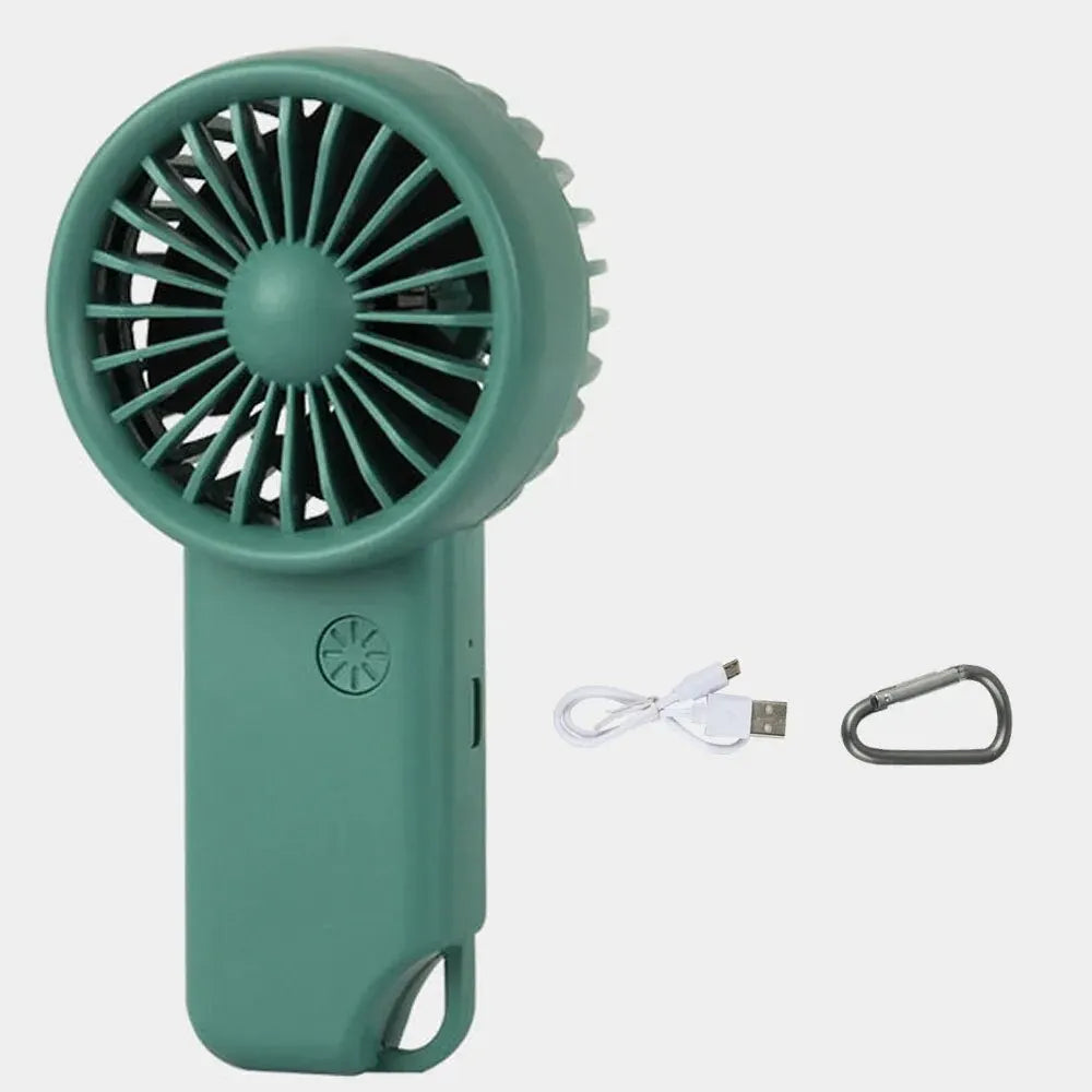BowLift | Brisola Mini Handheld Fan with USB Charging | 3 Speed Settings & LED Display | Portable Battery Fan for Office, Travel & Sports
