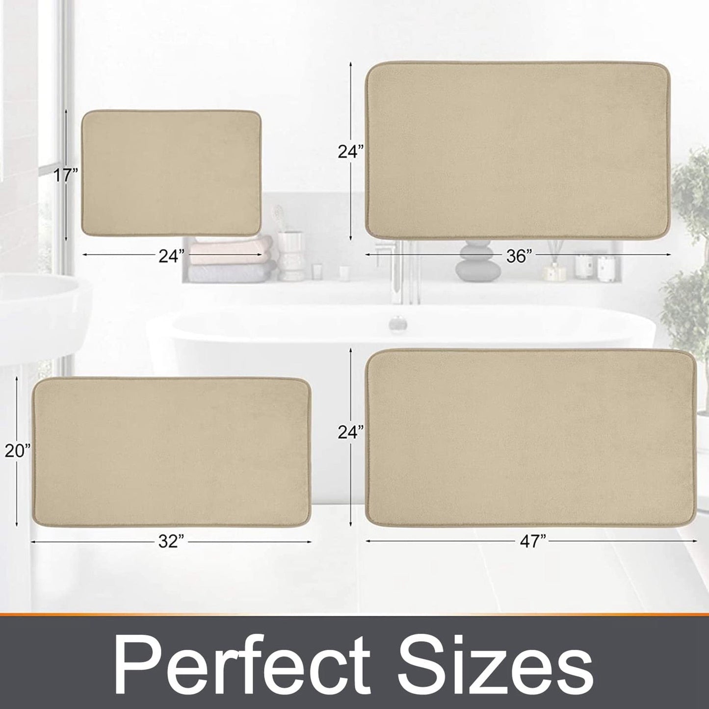 Skanto | Quick-Absorbent Non-Slip Memory Foam Bath Mat