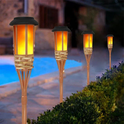 Skanto | Solar Torch 5-Piece Set | Flame Effect LED Garden Light | Solar Powered | Decorative Outdoor Light