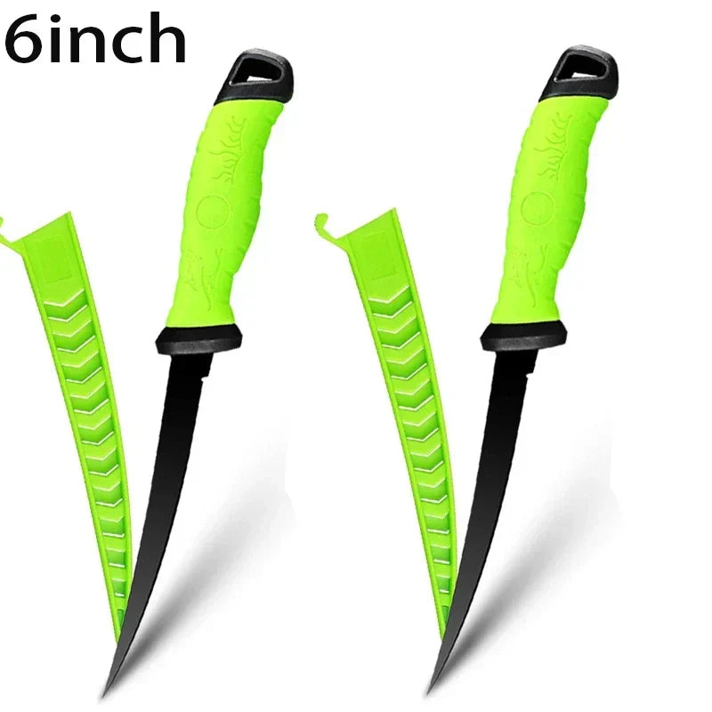 Skanto | Stainless Steel Fillet and Boning Knife - Multifunctional Meat Knife, Butcher Knife, Fruit Slicer - Kitchen Knife for Fish