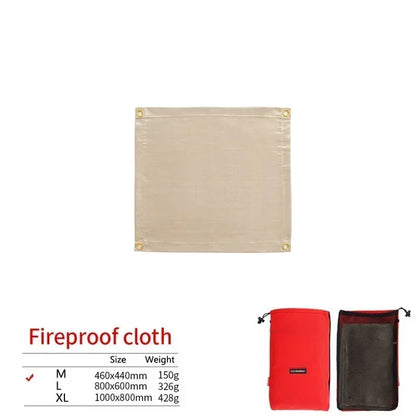 Skanto | CampVita Fire Protection Camping Mat | Heat Resistant & Fireproof | Ideal for Grills & Campfires | Fiberglass Beige