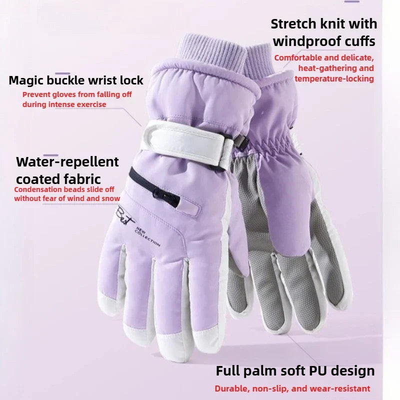 BowLift | GlacioShield Pro Gloves | Waterproof Winter Gloves | Touchscreen & Non-Slip | Warm Fleece Lining for Skiing, Cycling & Outdoor