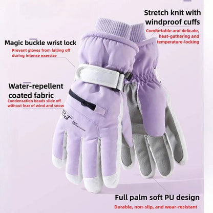 BowLift | GlacioShield Pro Gloves | Waterproof Winter Gloves | Touchscreen & Non-Slip | Warm Fleece Lining for Skiing, Cycling & Outdoor