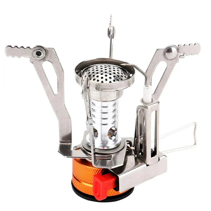 Portable Outdoor Camping Gas Stove: Aluminum Alloy Ultra-Light Camp Stove for Picnic Cooking - Essential Camping Accessories for Survival Stove