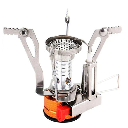 Portable Outdoor Camping Gas Stove: Aluminum Alloy Ultra-Light Camp Stove for Picnic Cooking - Essential Camping Accessories for Survival Stove