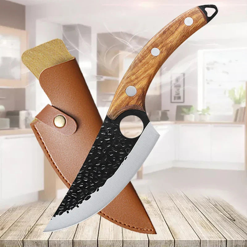 Skanto | Handmade Blacksmith Knife Set – Professional Butcher, Boning, Chef, and Vegetable Knives for Home and Chef Use