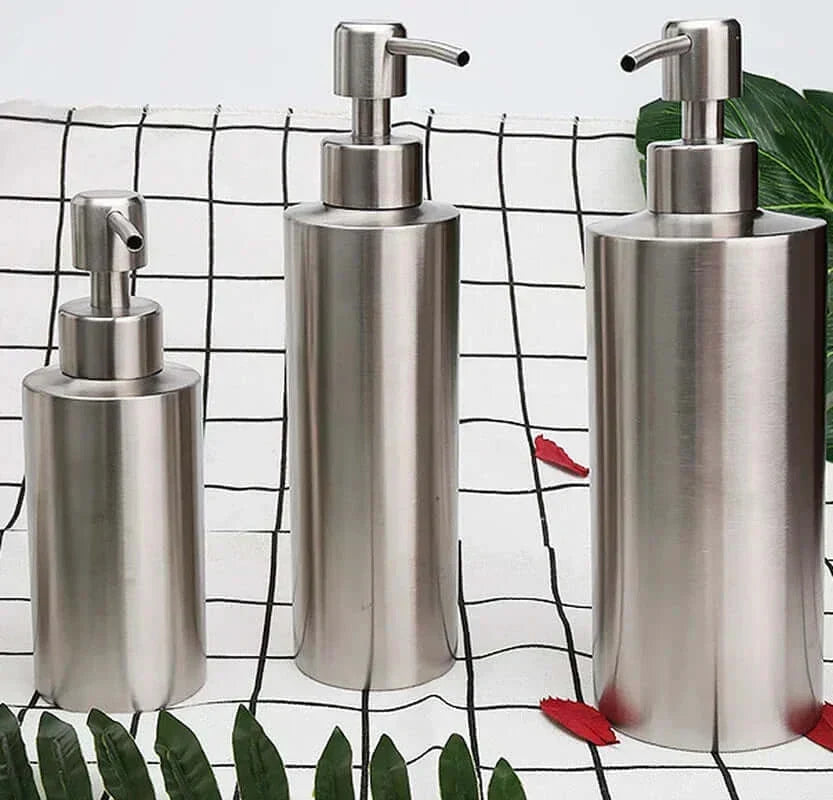 Elegant stainless steel hand pump soap dispenser 250ml/350ml/550ml