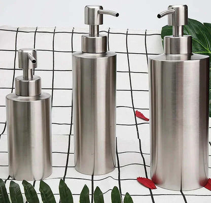 Elegant stainless steel hand pump soap dispenser 250ml/350ml/550ml