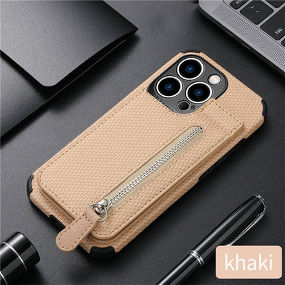 Skanto | Zip Zip Elegance Wallet iPhone Case