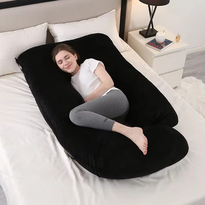 Skanto | J-Shaped Pregnancy Support Pillow for Side Sleeping and Nursing