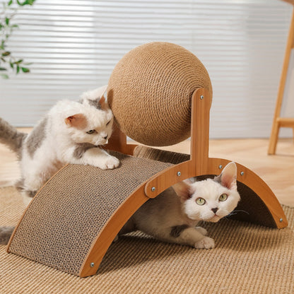BowLift | Wooden Cat Fun Play Scratcher Board