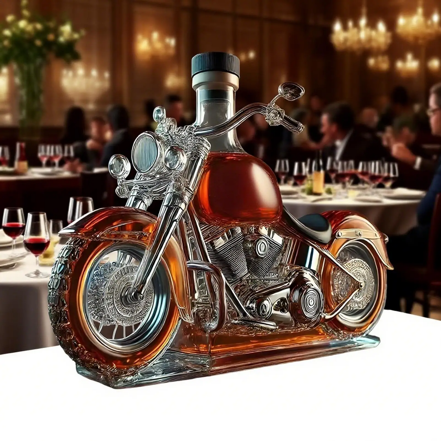 Skanto | Harley Motorcycle Shaped Whiskey Decanter for Home Bar